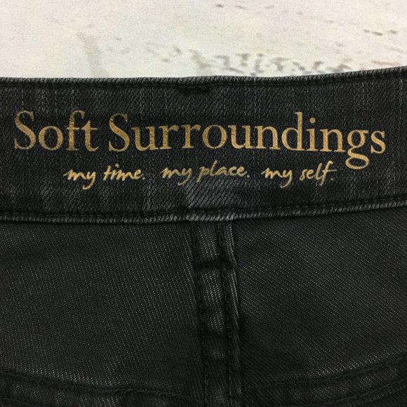 Soft Surroundings Ankle Detail Slim Jeans Raw Edge - Picture 5 of 7